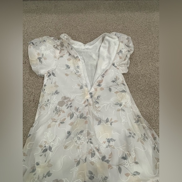 Girls Easter Church Baptism Dress Floral‎ Spring Sheer Kids - Picture 7 of 7